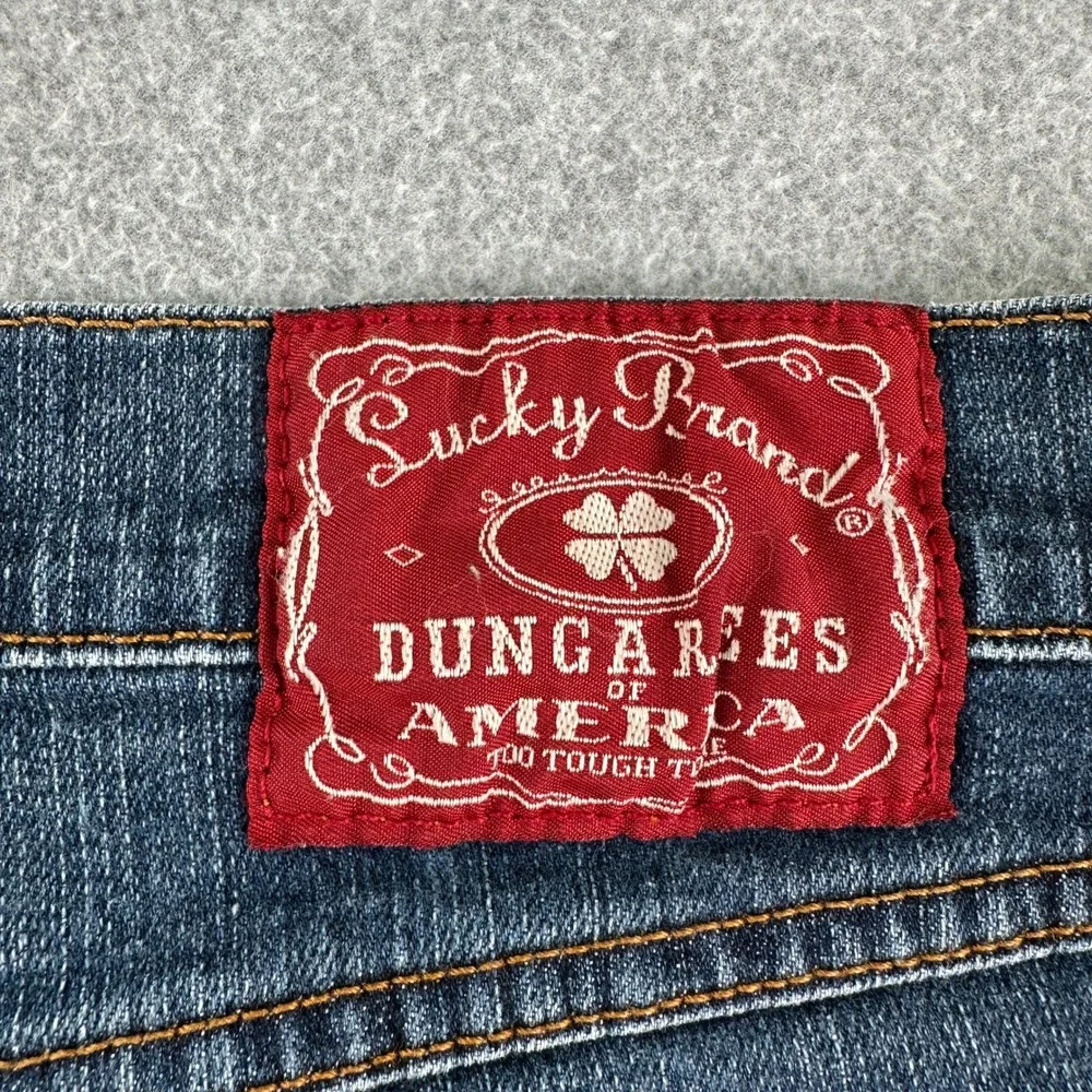 Lucky Brand Jeans Womens 30 Blue Midrise Flare Regular Dungarees Y2K Rodeo Whisk